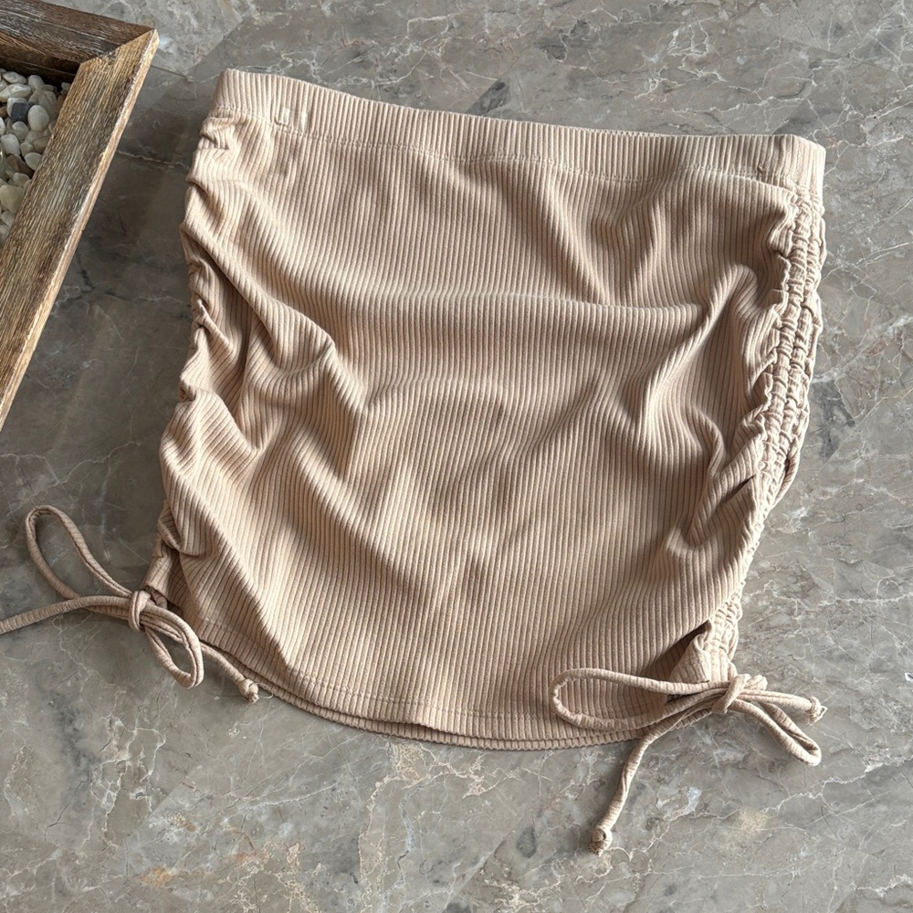 Fashion Nova Ruched Ribbed Skirt